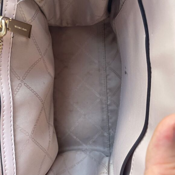 Michael Kors Carmen Jet Set Selma Brown and Cream Satchel with Structured Silhou - Picture 8 of 9